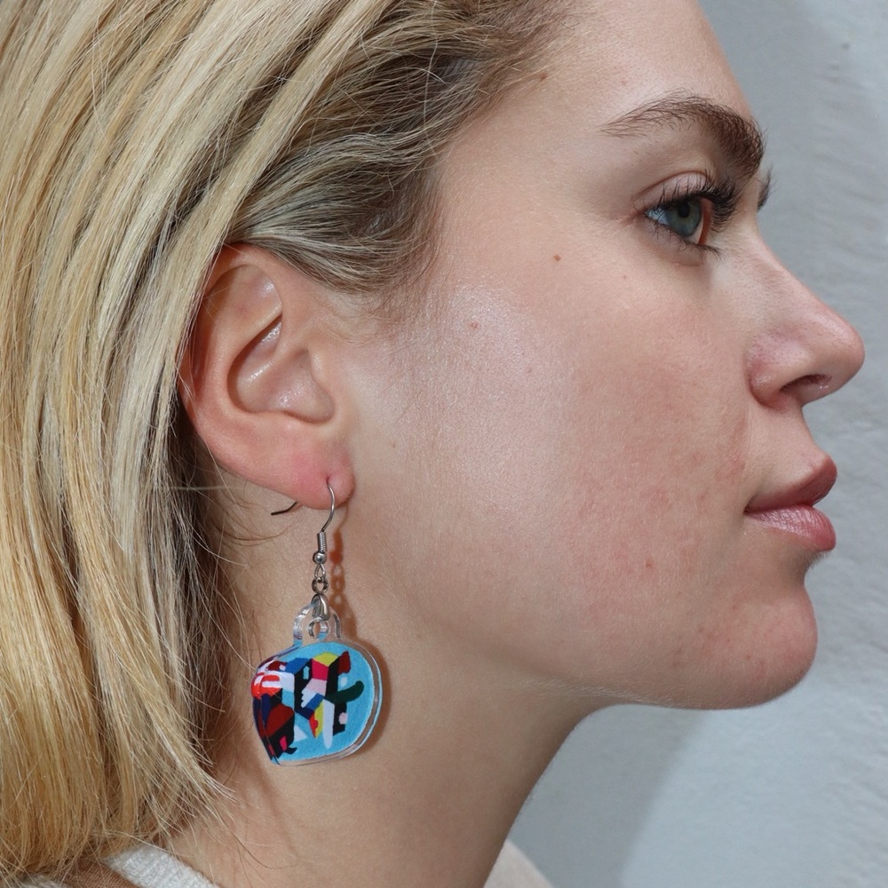 Colorful Geometric Drop Earrings